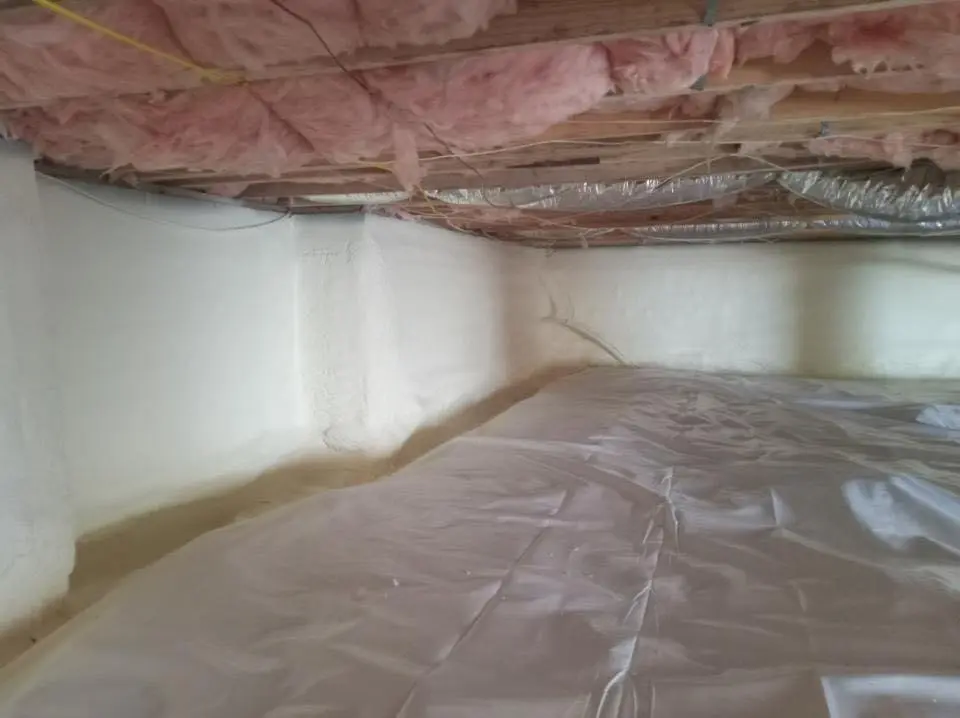 Crawl space encapsulation with closed-cell spray foam for Attic Insulation in La Marque